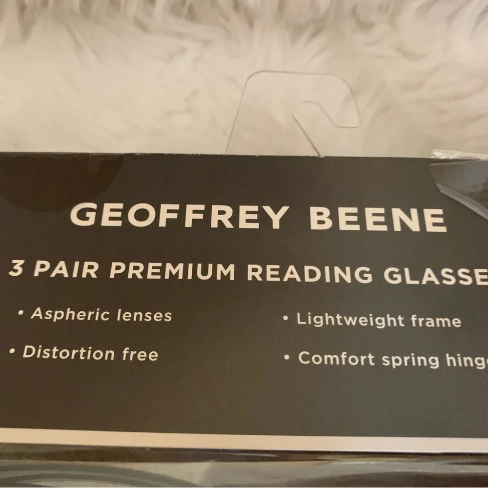 GEOFFREY BEENE unisex  +1.50 readers (3) pair NIB NWT